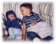 The boys on the couch.